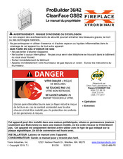 Fireplace Xtrordinair CleanFace GSB2 Manuel Du Propriétaire