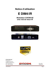 EVICOM E DIM4/IR Notice D'utilisation