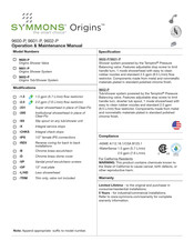 Symmons Origins 9601-P Manuel D'utilisation Et D'entretien