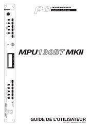 Audiophony PA MPU130BT MKII Guide De L'utilisateur