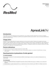 Resmed ApneaLink Air Mode D'emploi