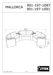 Jysk MALLORCA 901-197-1087 Instructions De Montage