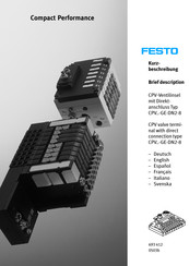 Festo CPV -GE-DN2-8 Série Instructions D'utilisation