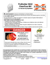 Fireplace Xtrordinair CleanFace MV Manuel Du Propriétaire