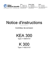 Fisher Bioblock Scientific KEA 300 Notice D'instructions