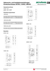 Schänis VARIO 1260KF Instructions D'utilisation Et D'installation