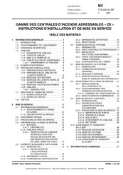 Tyco ZX Serie Instructions D'installation Et De Mise En Service