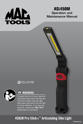 MAC TOOLS Pro Stick+ ASL450M Manuel D'utilisation Et D'entretien