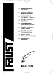Faust DES 180 Instructions De Service