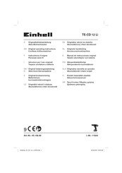 EINHELL TE-CD 12 Li Instructions D'origine