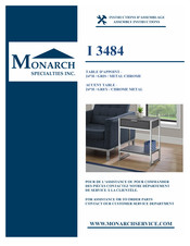 Monarch I 3484 Instructions D'assemblage