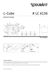Duravit L-Cube LC 6136 Notice De Montage