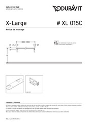 DURAVIT X-Large XL 015C Notice De Montage