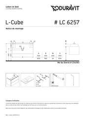 Duravit L-Cube LC 6257 Notice De Montage