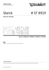 Duravit Starck ST 8919 Notice De Montage