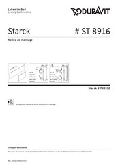 Duravit Starck ST 8916 Notice De Montage