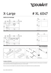 DURAVIT X-Large XL 6047 Notice De Montage
