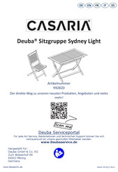 CASARIA Deuba Sydney Light Instructions