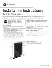 GE PDW1800K01BB Instructions D'installation