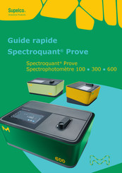 Supelco Spectroquant Prove Serie Guide Rapide