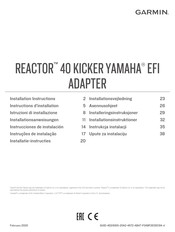 Garmin REACTOR 40 KICKER YAMAHA EFI Instructions D'installation