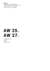 Gaggenau AW 27 Serie Notice D'utilisation Et De Montage