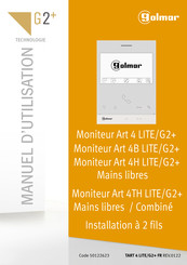 Golmar Art 4 LITE/G2+ Manuel D'installation