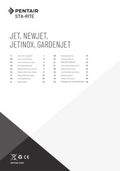 Pentair STA-RITE JETINOX 90/50 STA-RITE Instructions De Service