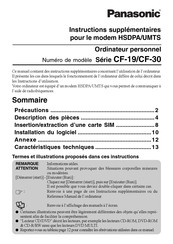 Panasonic CF-19 Série Instructions Complémentaires