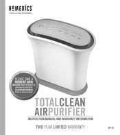 HoMedics TOTALCLEAN AP-25 Manuel D'instructions