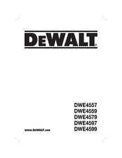 DeWalt DWE4559 Traduction De La Notice D'instructions Originale