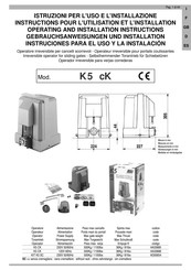 Rib K5 CK Instructions Pour L'utilisation Et L'installation
