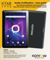 Konrow K-TAB 1005 Guide D'utilisation