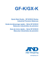 A&D Weighing GF-K Serie Guide De Démarrage Rapide