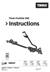 Thule ProRide 598 Manuel D'instructions