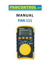 PANCONTROL PAN 111 Manuel D'instructions