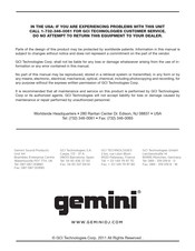 Gemini CDJ-700 Manuel D'instructions