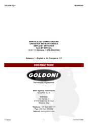 GOLDONI MY SPECIAL 14 Emploi Et Entretien