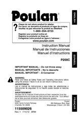 Poulan P200C Manuel D'instructions