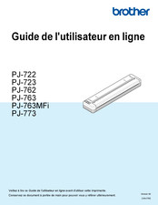 Brother PJ-773 Guide De L'utilisateur En Ligne