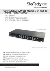 StarTech SV831DUSBUK Guide De L'utilisateur