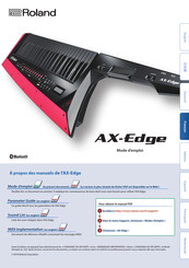Roland AX-Edge Mode D'emploi