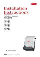 Fronius Symo 12.0-3 208 Instructions D'installation