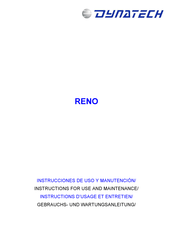 Dynatech RENO Instructions D'usage Et Entretien