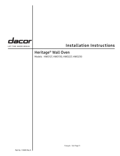 Dacor Heritage HWO130 Instructions D'installation