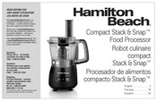 Hamilton Beach Compact Stack & Snap 70510 Mode D'emploi