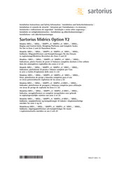Sartorius Midrics Option Y2 MAPS4 Serie Manuel D'installation Et De Sécurité