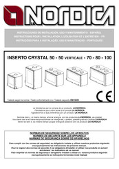 Nordica INSERTO 80 Crystal Instructions Pour L'installation, L'utilisation Et L'entretien