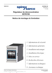 Spirax Sarco BCR3150 Notice De Montage Et D'entretien