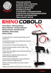 RHINO COBOLD VX18 Manuel D'utilisation
